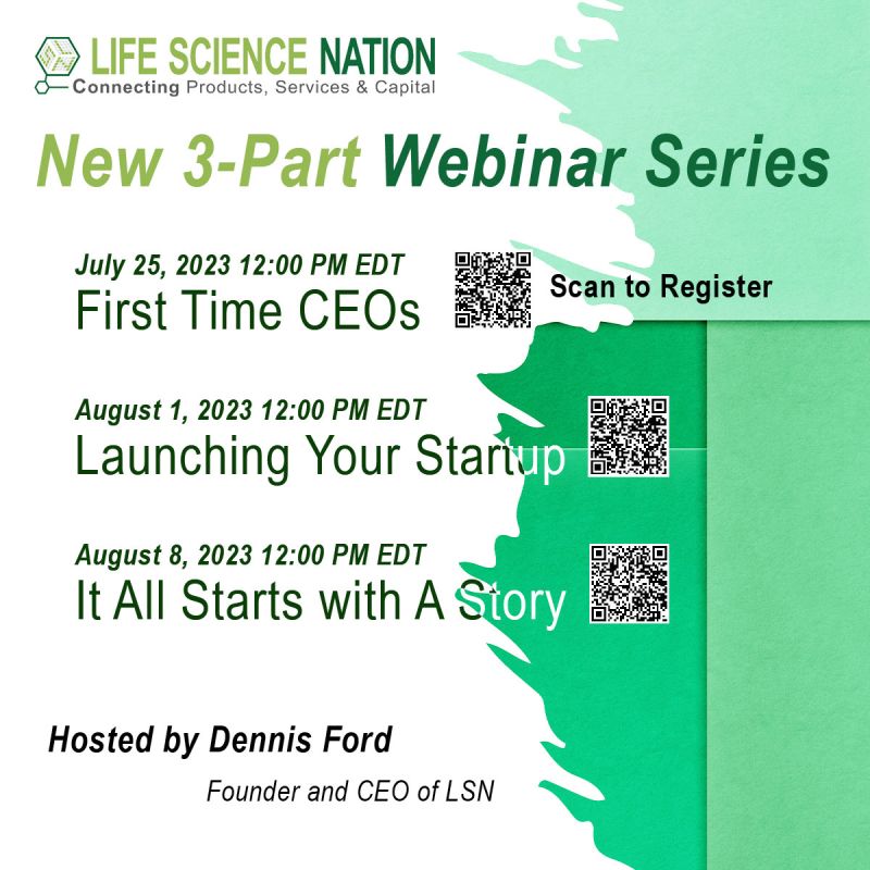 LSciNation's tweet photo. FREE WEBINAR: First Time CEOs. Tomorrow, July 25 at 12 PM ET: Webinar Registration: https://t.co/kfQnA6K59I This 3-Part series, hosted by Life Science Nation's, Founder & CEO, Dennis Ford begins next week. #RESIBOS #RESIBOSTON #RESIBOSSEPT https://t.co/GWPiYA8LAu