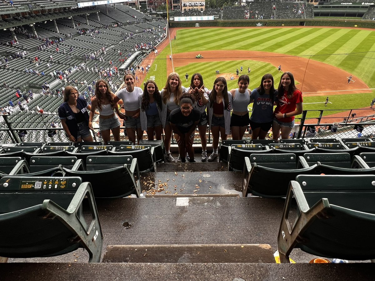 Team outing at Wrigley Field. Its not just about playing well. Team chemistry and team bonding is just as important to be a successful team.