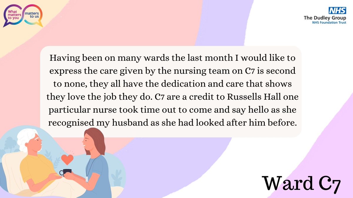 Patient Experience (DGFT) (@dgft_ptex) on Twitter photo Wonderful feedback for Ward C7 from a patient who wishes to express their thanks relating to the care they were given! <a href="/C7Dgft/">DGFT Ward C7 Gastroenterology</a> <a href="/jillfaulkner65/">Jill Faulkner</a> @MarySextonNHS <a href="/DudleyGroupNHS/">The Dudley Group</a> @DudleyGroupCEO Wonderful feedback for Ward C7 from a patient who wishes to express their thanks relating to the care they were given! <a href="/C7Dgft/">DGFT Ward C7 Gastroenterology</a> <a href="/jillfaulkner65/">Jill Faulkner</a> @MarySextonNHS <a href="/DudleyGroupNHS/">The Dudley Group</a> @DudleyGroupCEO