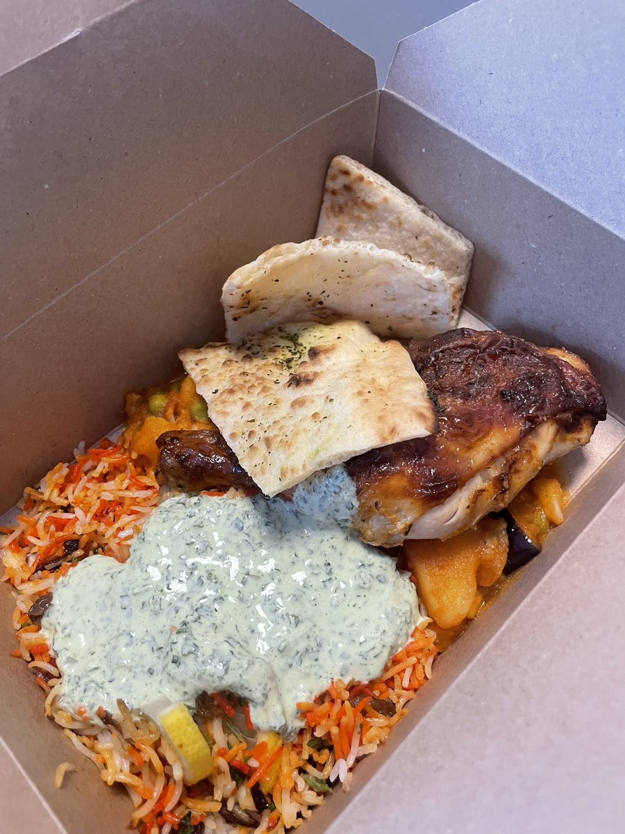My lunch is better than your lunch. Amazing food today courtesy of @SofraMCR - first time we’ve ever catered a work event where people had thirds! Amazing and highly recommended ❤️. Please look them up and find out more about the wonderful work they do in the community!