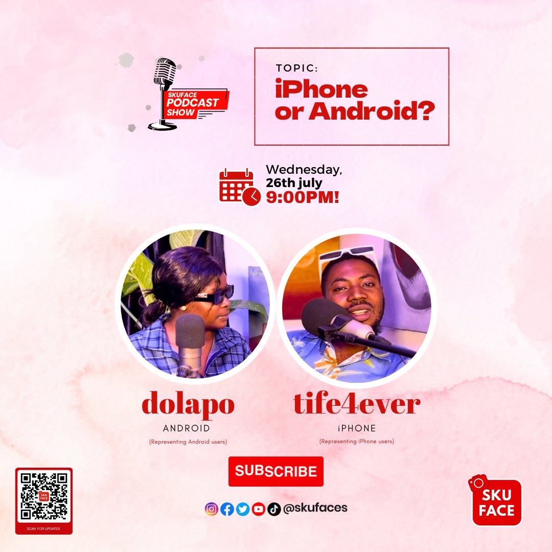 skufaces's tweet photo. #iPhone or #Android ??
Wednesday 26th July 🔥 https://t.co/bec6H7PWkC