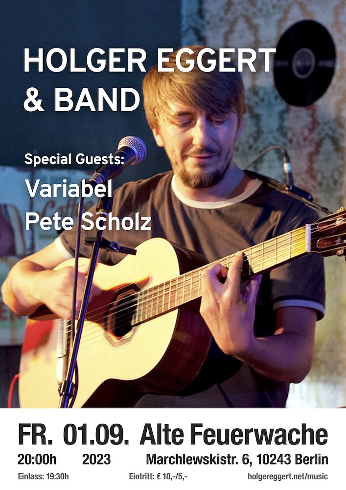 On September 1st I'm playing a concert with my band in Berlin! This will be special so please mark your calendars and join us there. You'd make me very happy! :-) 
alte-feuerwache-friedrichshain.de/veranstaltung/…