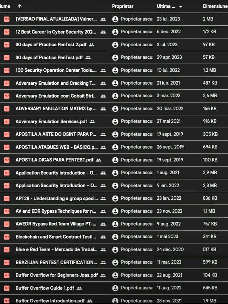 200+ Hacking / Infosec pdfs 

Source: drive.google.com/drive/u/0/mobi…

Credit: <a href="/C0d3Cr4zy/">Joas Antonio</a> 

#infosec #Hacking #infosecurity #Malware #bugbountytips #CTF  #BugBounty #vulnerability #pwn  #CyberSecurityAwareness #CyberSecurity #cybersecuritytips