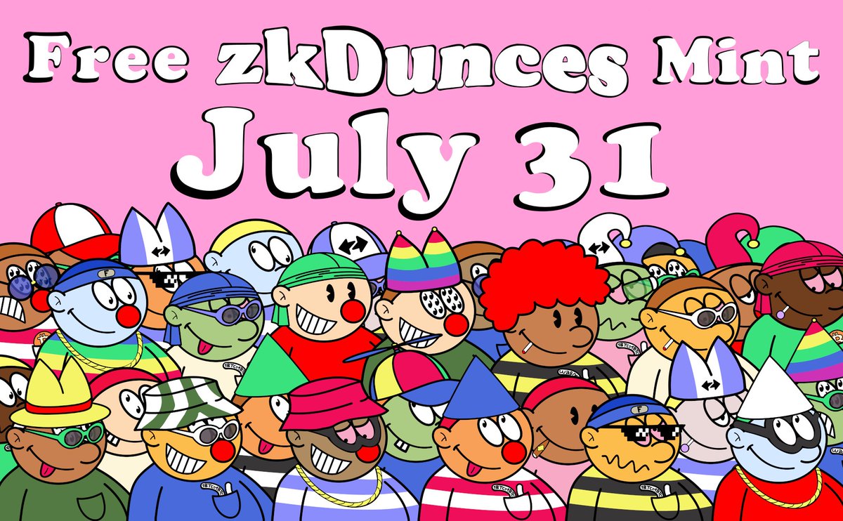 🎉FINALLY! 🎉
Our Free Mint will be live July 31th on <a href="/zksync/">ZKsync</a> 🥳
The mint will take place on <a href="/omnisea/">Omnisea</a> powered by <a href="/LayerZero_Labs/">LayerZero Labs</a> ✨

🍾To celebrate we offer 10 Free Mint WL🍾
❤️Like and RT
🤩Comment your excitement