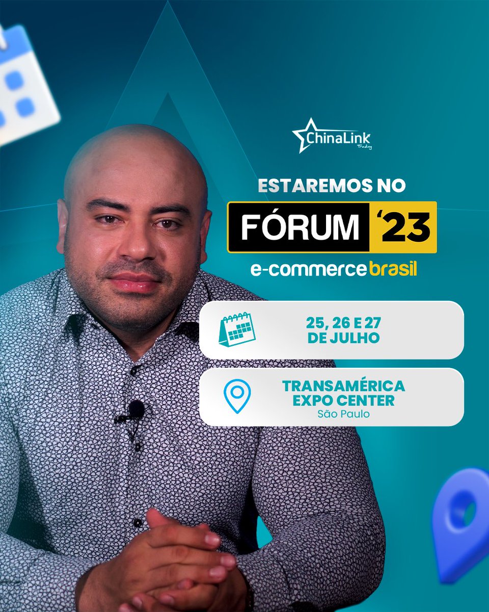chinalinkbr's tweet photo. A MAIOR feira de e-commerce da América Latina! 🚀

Acabamos de voltar de um evento… e já temos outro! 😳

Dos dias 25 a 27 de julho, estaremos na Fórum E-commerce Brasil 2023! 🤩

Contamos com a sua presença! 👋 https://t.co/cSDc0Wymsl