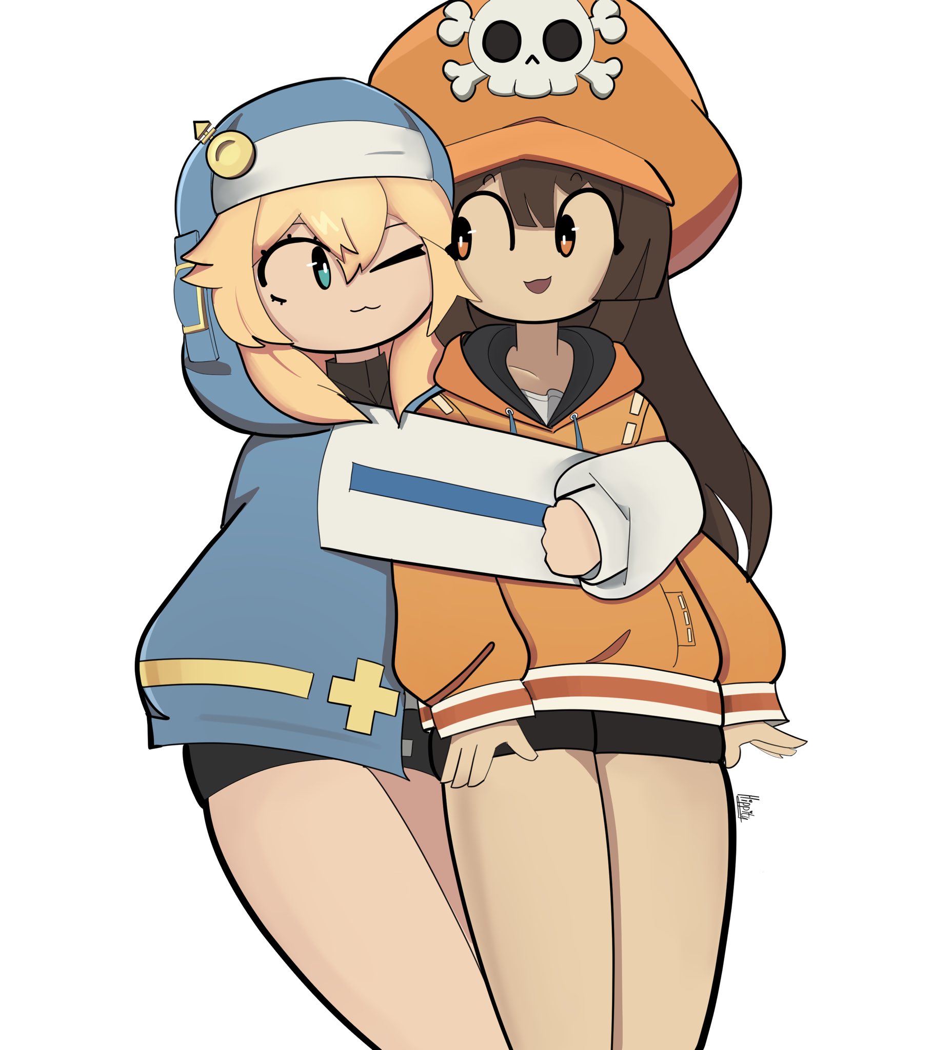 May squishes the Bridget by @Umaibeja [Guilty Gear] : r/wholesomeyuri