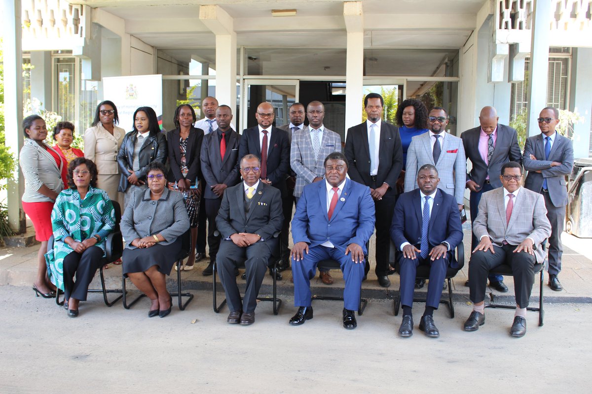 Homeland Security Minister, Hon Dr Kenneth Zikhale Ng'oma, MEC Commissioners and senior Management and staff from Malawi Electoral Commission, National Registration Bureau, and the Ministry of Homeland Security were in attendance at the ceremony