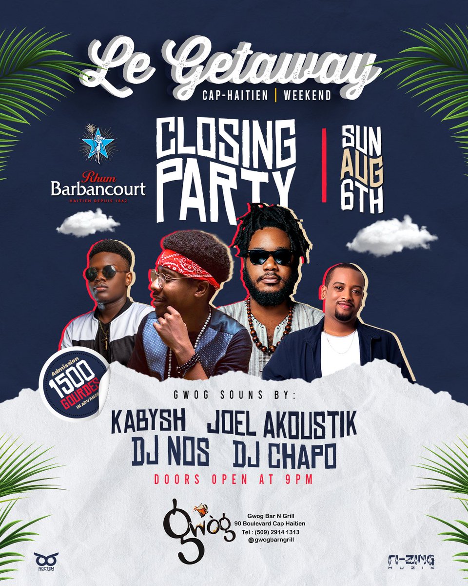 LeGetaway's tweet photo. 4 parties
4 venues
11 artists and DJs

1 mission: UNFORGETTABLE MOMENTS! 

#legetaway2023 #okap 🏝️😎 https://t.co/vF9pCMPPW1