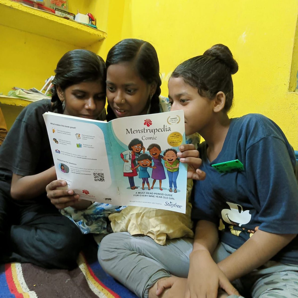 Menstrupedia Comic is a friendly guide that prepares adolescent #girls to manage periods and inculcate body positivity. It’s a fun way to boost their self-confidence and break socio-cultural taboos about the most important physiological change in their body, #menstruation.<a href="/UNICEF/">UNICEF</a>