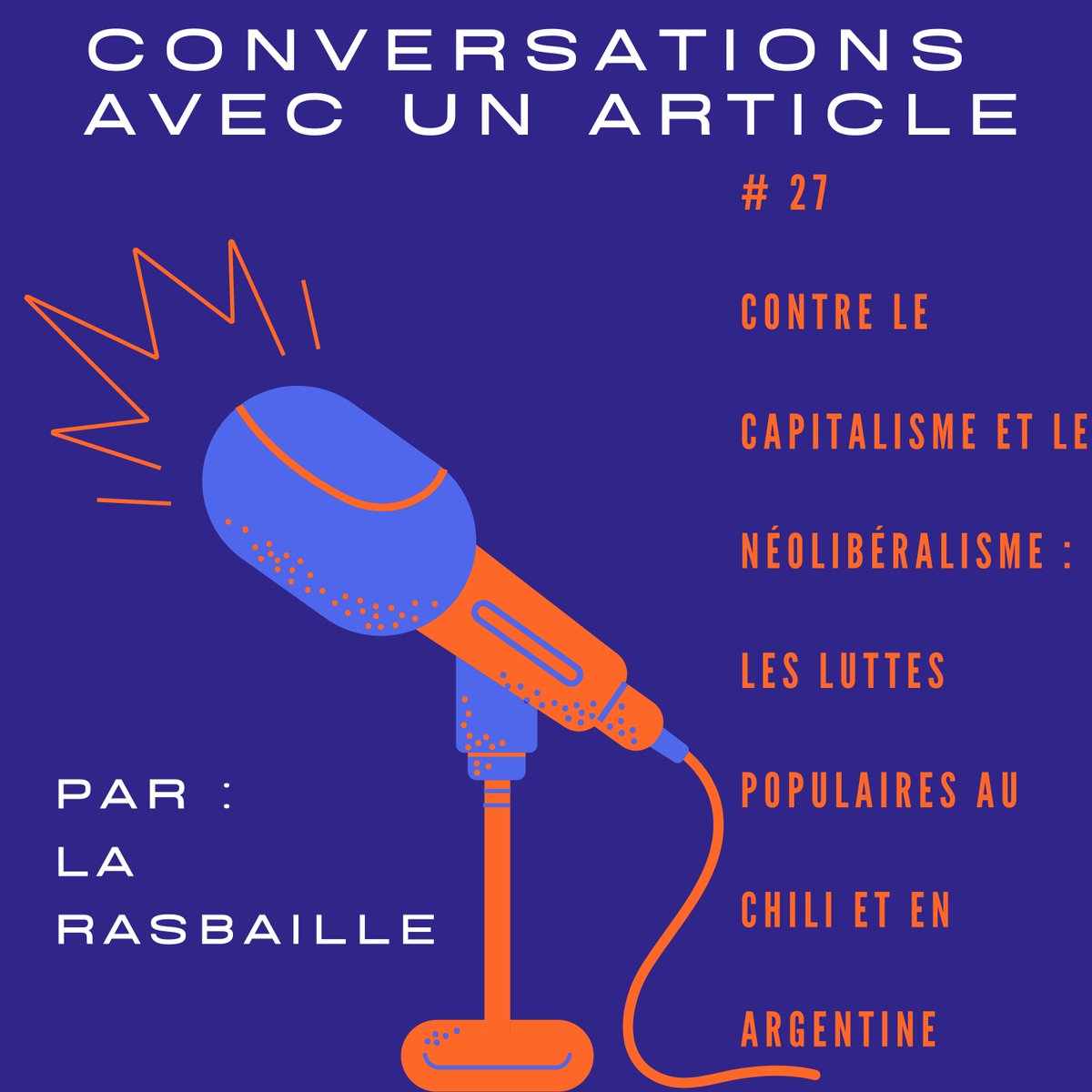 🎙️🎧 Je viens d'enregistrer le 27ème épisode de <a href="/Podcast_SHS/">Conversations...avec un article</a> : sur les luttes populaires au Chili et en Argentine et à la manière de lutter contre le capitalisme et le néolibéralisme, à l'Université et ailleurs.  

Pour écouter ma voix suave :  

spotifyanchor-web.app.link/e/TEVPBr6gHBb