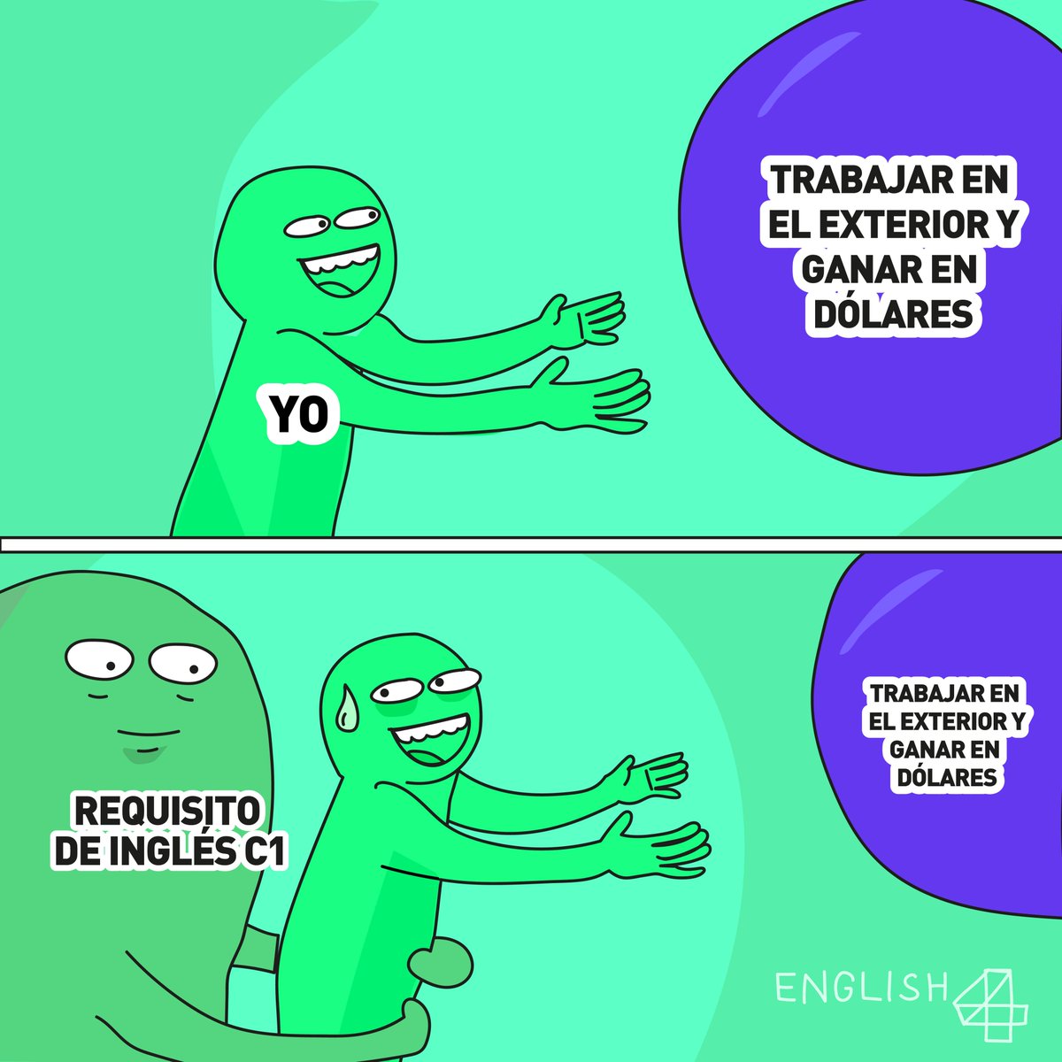 ¡No dejes que el inglés sea un motivo para dejar el trabajo de tus sueños a un lado!
Inicia tus clases con English4 y prepárate para ser el candidato ideal. 👨🏽‍💻

Ingresa ahora a english4.co y completa el formulario.

#inglesonline #inglesavanzado #memesingles
