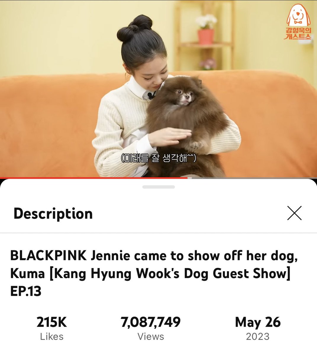 #JENNIE’s episode on ‘Kang Hyung-wook's Bodeum TV’ on YouTube has surpassed 7 million views. It’s listed as the 4th most popular video on the channel in just 1 month after released. 

youtu.be/qglffq44cbc