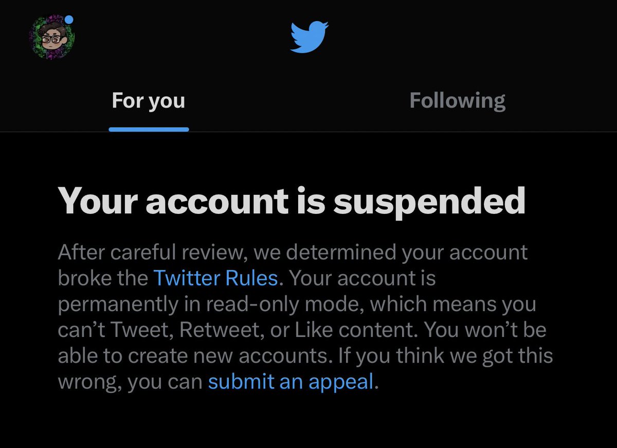 NoContxtSpin's tweet image. Okay so my main account got suspended?? But I don’t know what I did?? What do I do?