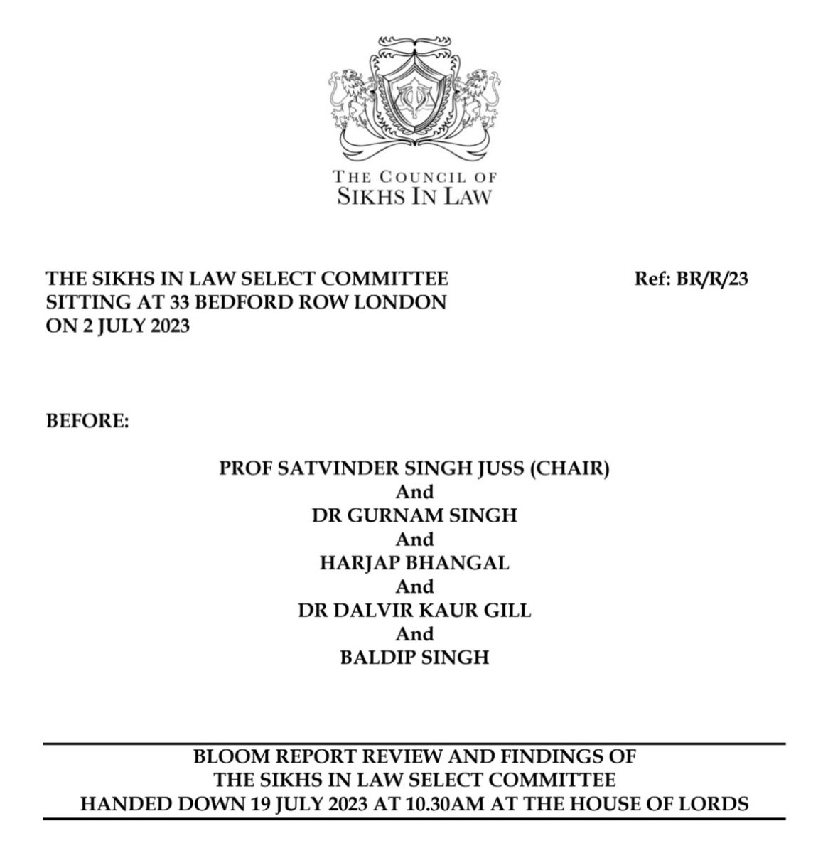 MankamalSingh's tweet photo. Sikh Academics and Lawyers investigation into UK government commissioned #BloomReview available on https://t.co/ZkzZWun4S2
Report states Bloom Review is ‘unsafe and unsatisfactory and should not be relied on by any government body…in drafting policy for Sikh community’ https://t.co/OLZhkf6pSL