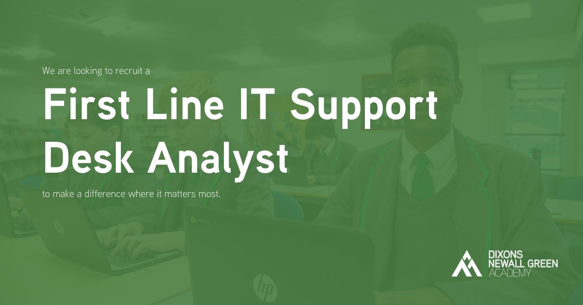We are seeking to appoint a First Line IT Support Desk Analyst to join @DixonsNGA 💻 We would love to hear from you if you are aligned to our mission: to ensure that all students succeed at university, or a real alternative, and live a fulfilling life. joindixonsat.com