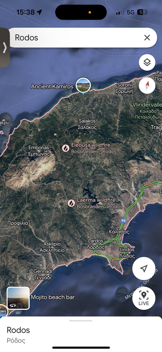 Just wanted to check where the wildfires are on Rhodes after reading about in the news. How thoughtful that Google already included it in Google Maps. Saves me time Googling all the locations!

Didn’t see them in Corfu yet. Wondering why? 

#google #googlemaps #wildfires #rhodes