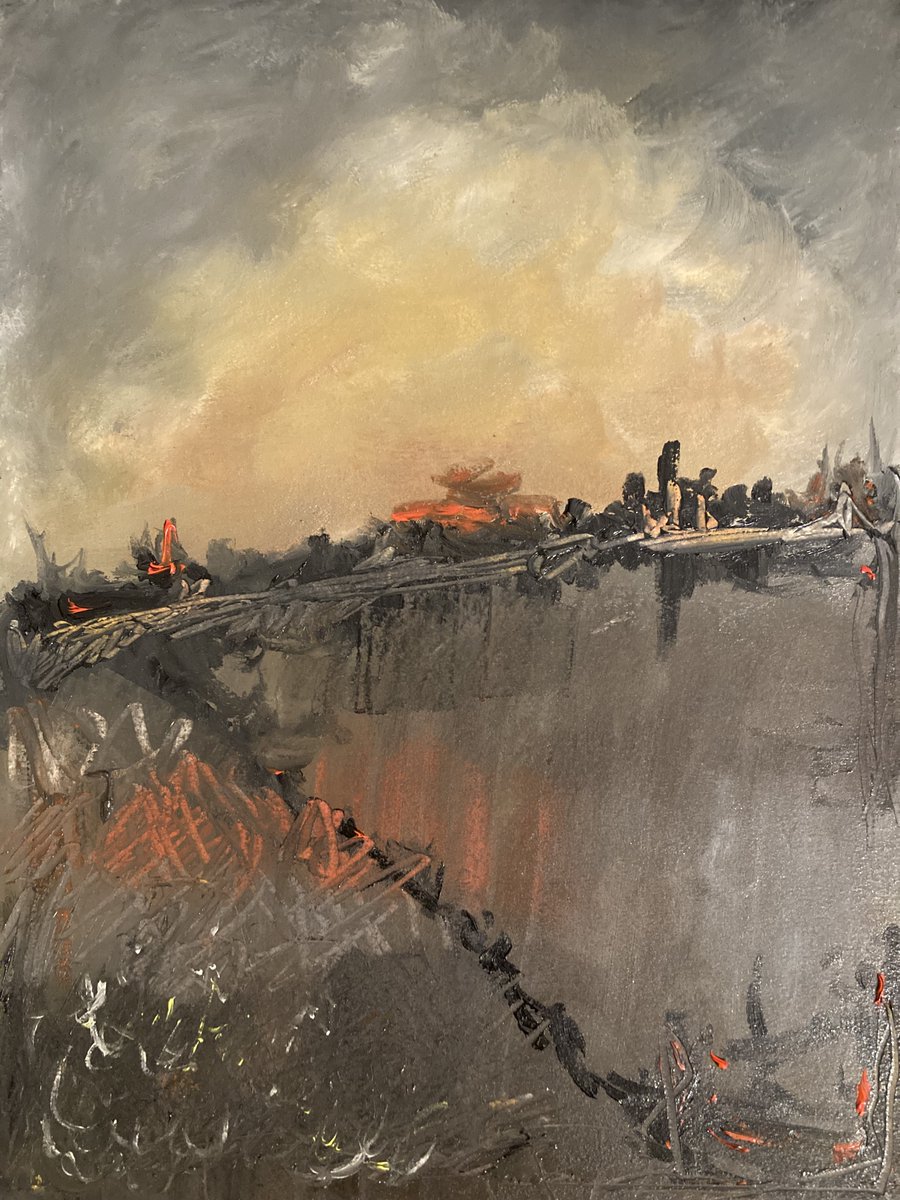 4 oil paintings on paper currently available via DM or my website: artachart.com 🙂 #oilpainting #landscape #seascape #abstractartist #artistontwitter