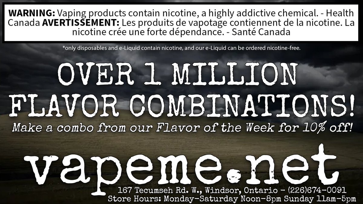 vapemedotnet's tweet image. New! #vapeme FOTW combos! Thousands of possibilities! 10% off.
Try Sweet &amp;amp; Tart Candy! By itself or combo'd up with one or two more flavors!
vapeme.net/shop/e-liquid-…
LOG IN/SIGN UP TO SEE FULL FLAVOR LIST!
0-20mg Salt or Traditional Nicotine/Variable VG