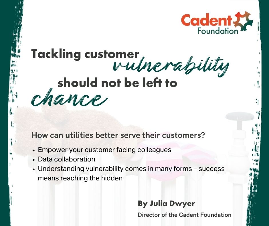 CadentFund's tweet photo. Our Director, Julia Dwyer, recently shared her thoughts with @UtilityWeek regarding customer vulnerability and much needed collaboration within the utility sector.

Click the link to read the full article, https://t.co/1CIZQHARpy

#utility #vulnerability #costofliving https://t.co/xw8lqjdcY5