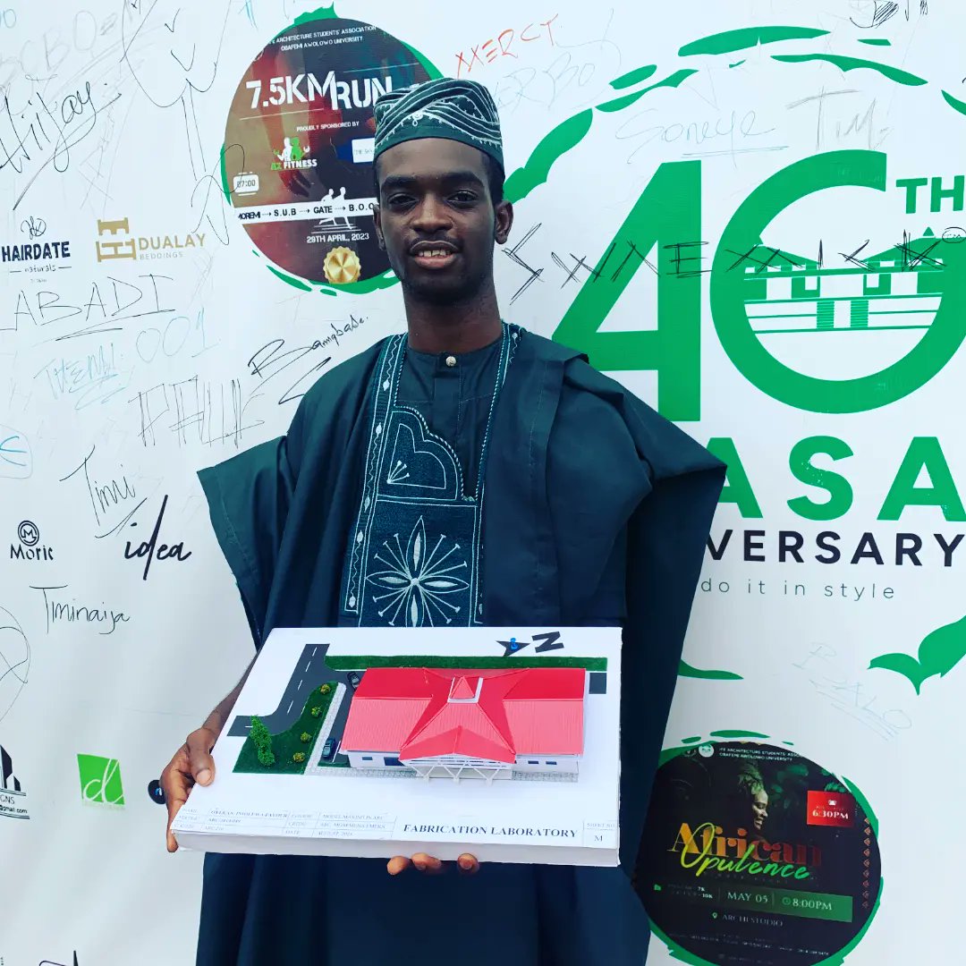 oye_fav's tweet photo. Thrilled to have presented my FABRICATION LABORATORY design and model during my final jury for the session at Obafemi Awolowo University!🏗️
Grateful for the positive feedback and encouragement 🙌 
Looking forward to the next steps🚀
#Architecture #JurySuccess #Architecturestudent https://t.co/dpu9aHx17C