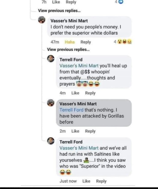 catwoman_1111's tweet photo. #BoycottVassersminimart #riverboatfight #ChaseShipman needs to be Chased and Shipped out of dodge ! That sh*t looks like Jail food @ThePascalShow he lied said he ran away he put in 11 punches I counted https://t.co/jgz1sv9uxu