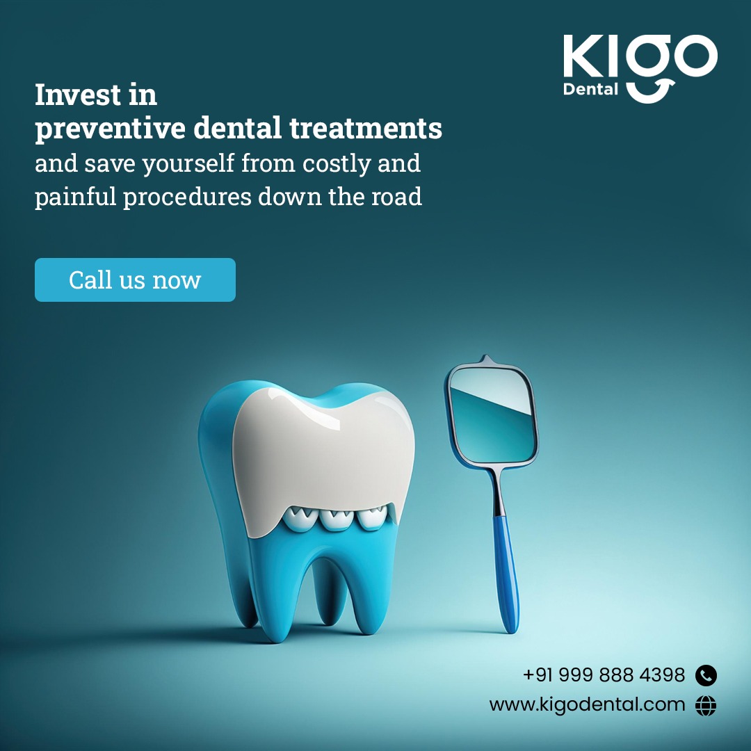 Don't wait for dental problems to strike, book your appointment today.
website https: //kigodental.com/
#KigoDental #Kigo #dental #dentalclinic #DentalPrevention #HealthySmile #OralHealth     #PreventiveDentistry #DentalCare #SmileCare #CavityPrevention #GumHealth #BrushAndFloss