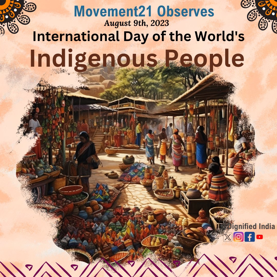 DignifiedIndia's tweet photo. विश्व के देशज लोगों का अंतर्राष्ट्रीय दिवस!

#WorldIndigenousPeople_9Aug https://t.co/be8LLi3vvc