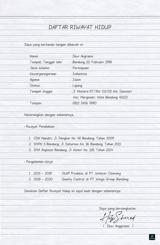worksfess's tweet photo. Work! Guys kalo cv tulis tangan kaya gini bener gak sih? Atau ada masukan/saran lain?? Terimakasih mohon bantuannya🙏

Cr. Pict gugel https://t.co/fPfnC5MR47
