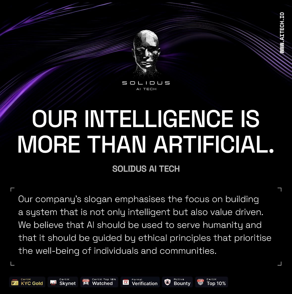 AITECHio's tweet photo. 👀 Spotted the slogan in our videos? 🎥

"Our Intelligence is more than Artificial"

🧐 Now discover the essence and values behind our slogan.👇🏻 https://t.co/DJ2t8kACFj