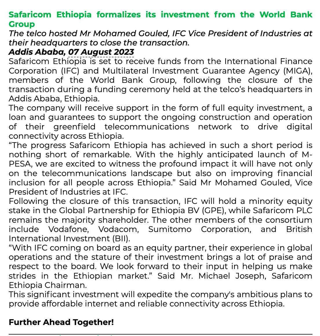 MwangoCapital's tweet photo. 2. Safaricom Ethiopia [@SafaricomET] will soon receive funds from the International Finance Corporation and Multilateral Investment Guarantee Agency members of the World Bank Group. https://t.co/60I8BZuF0q