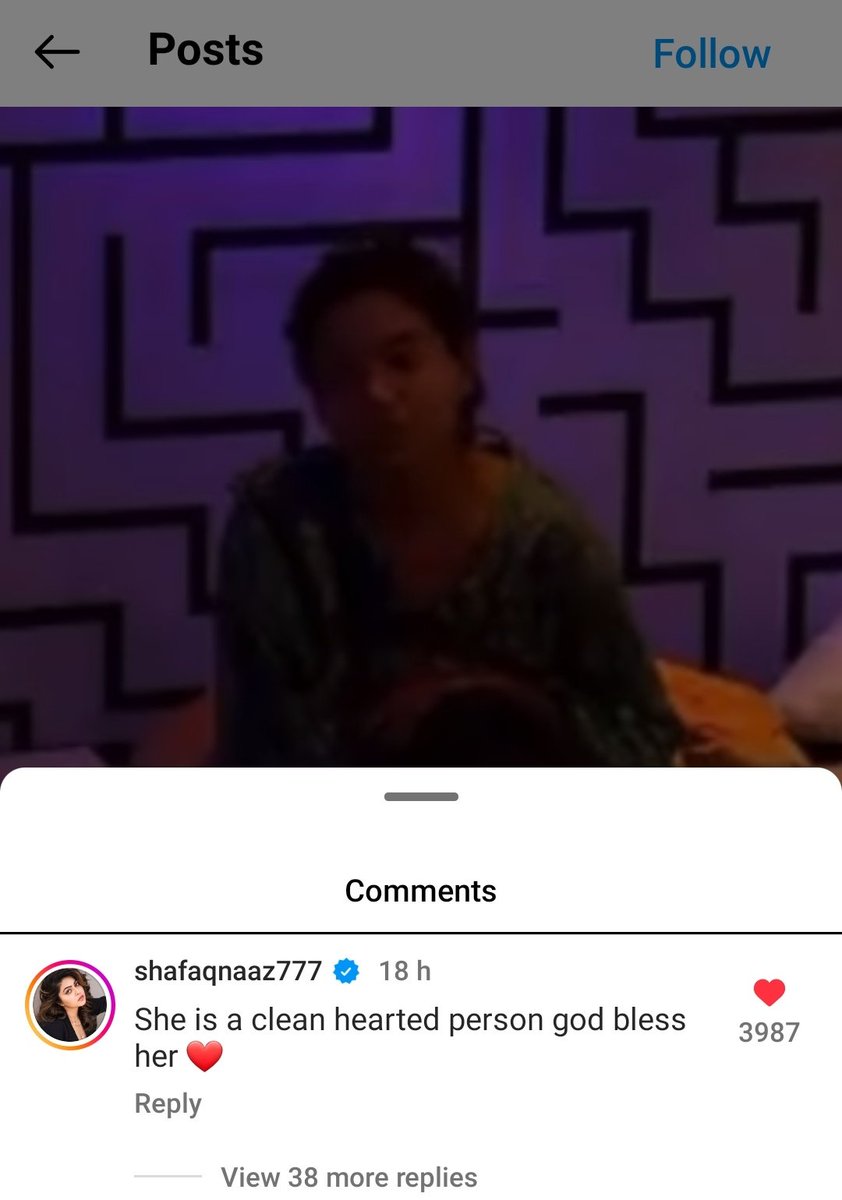 For the ones wondering if #ShafaqNaaz actually commented on #ManishaRani . This is the post where she was apologizing to #ElvishYadav gf.