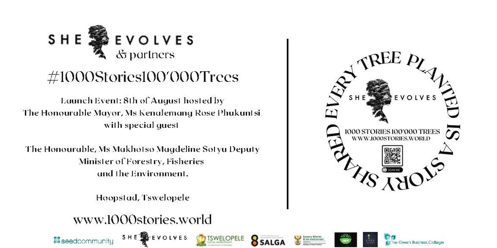 environmentza's tweet photo. Today, Deputy Minister Makhotso Sotyu, will launch the #1000Stories, #100000Trees initiative as part of #WomensDay2023 commemoration in Hoopstad, Free State with the Mayor of Tswelopele Local Municipality, Cllr Kenalemang Phukuntsi. #SheEvolves #BeTheChange https://t.co/620ntQ54O2
