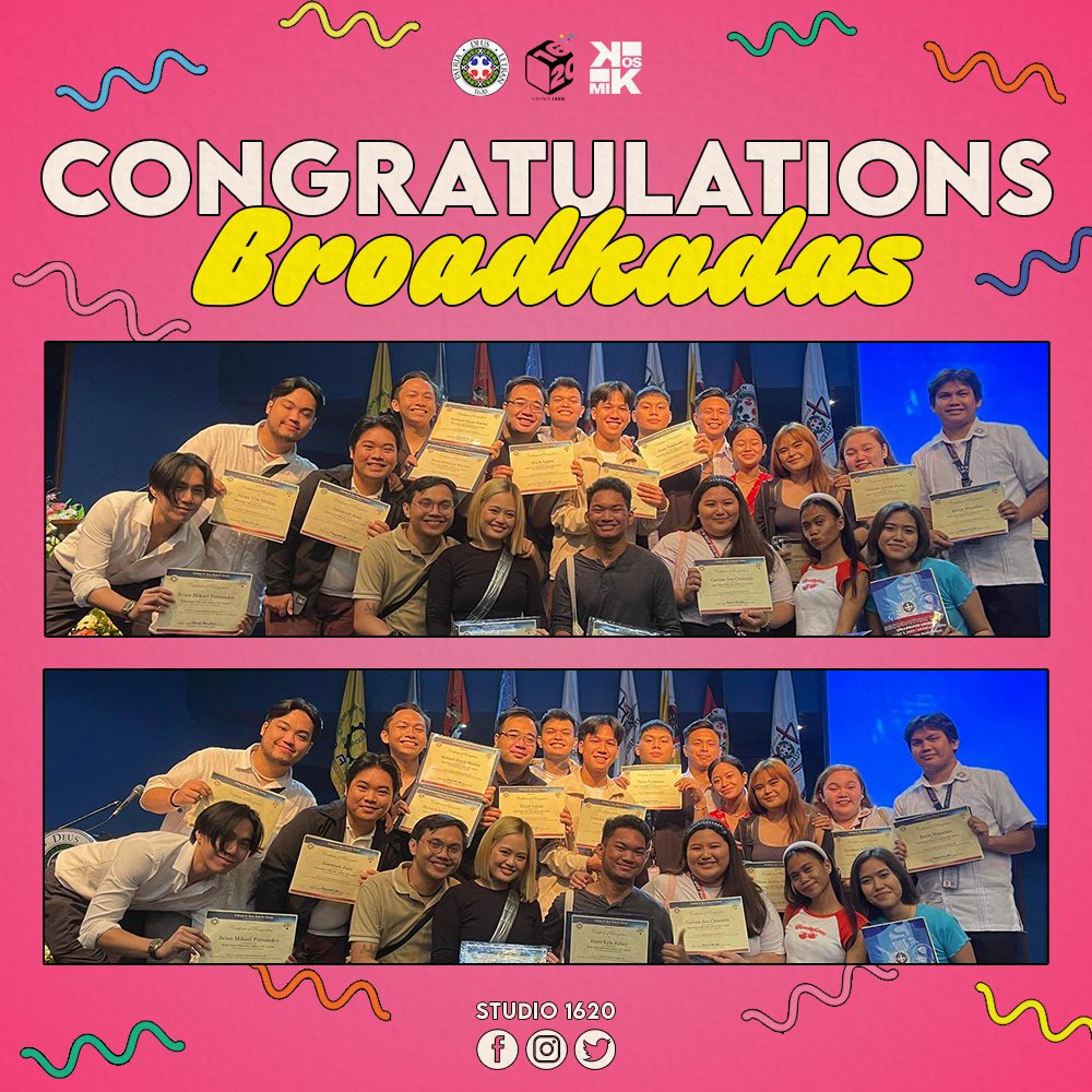 studio1620's tweet photo. STUDIO HAPPENINGS | August 7, 2023 at SC Auditorium

Congratulations to these talented Letranites from ICOMM!

Click this link for full details: https://t.co/m0FUzzfFsu

#Studio1620
#Studio1620Upd8s
#Studio1620GoingGrEight
#DSATogether https://t.co/LRAOFt5Log