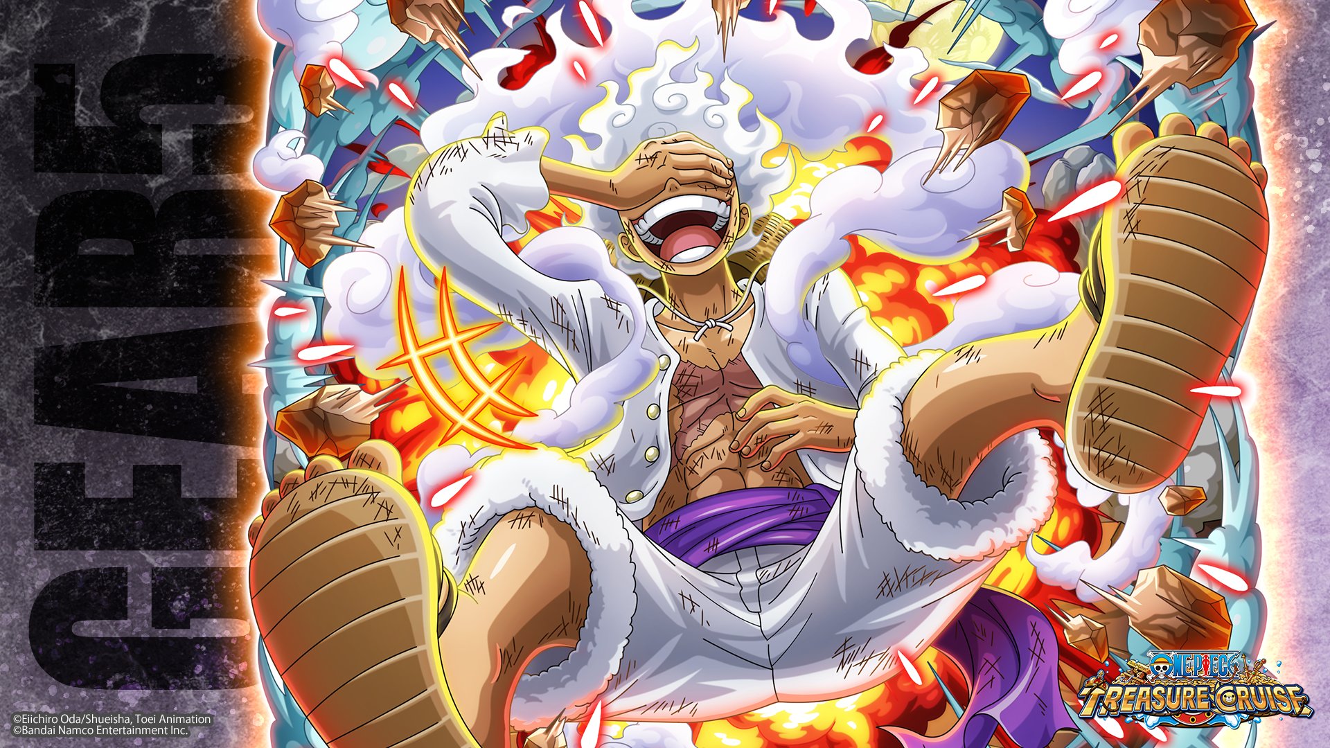 ONE PIECE Treasure Cruise on X: Let's celebrate the arrival of GEAR5 with  a new wallpaper for your PC and smartphone, enjoy 🎁 #OPTC #ONEPIECE   / X