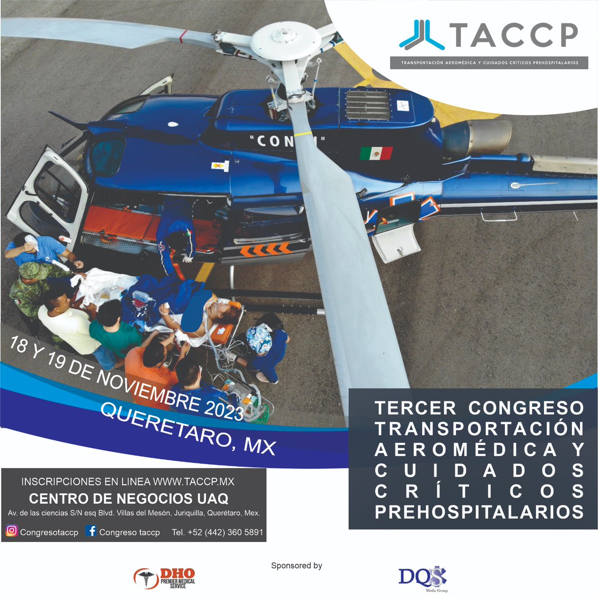 TACCP_Mx's tweet photo. Congreso de transportación aeromédica y cuidados críticos prehospitalarios!

El mejor congreso en su tipo, único en México https://t.co/wH0YvF7UDh
