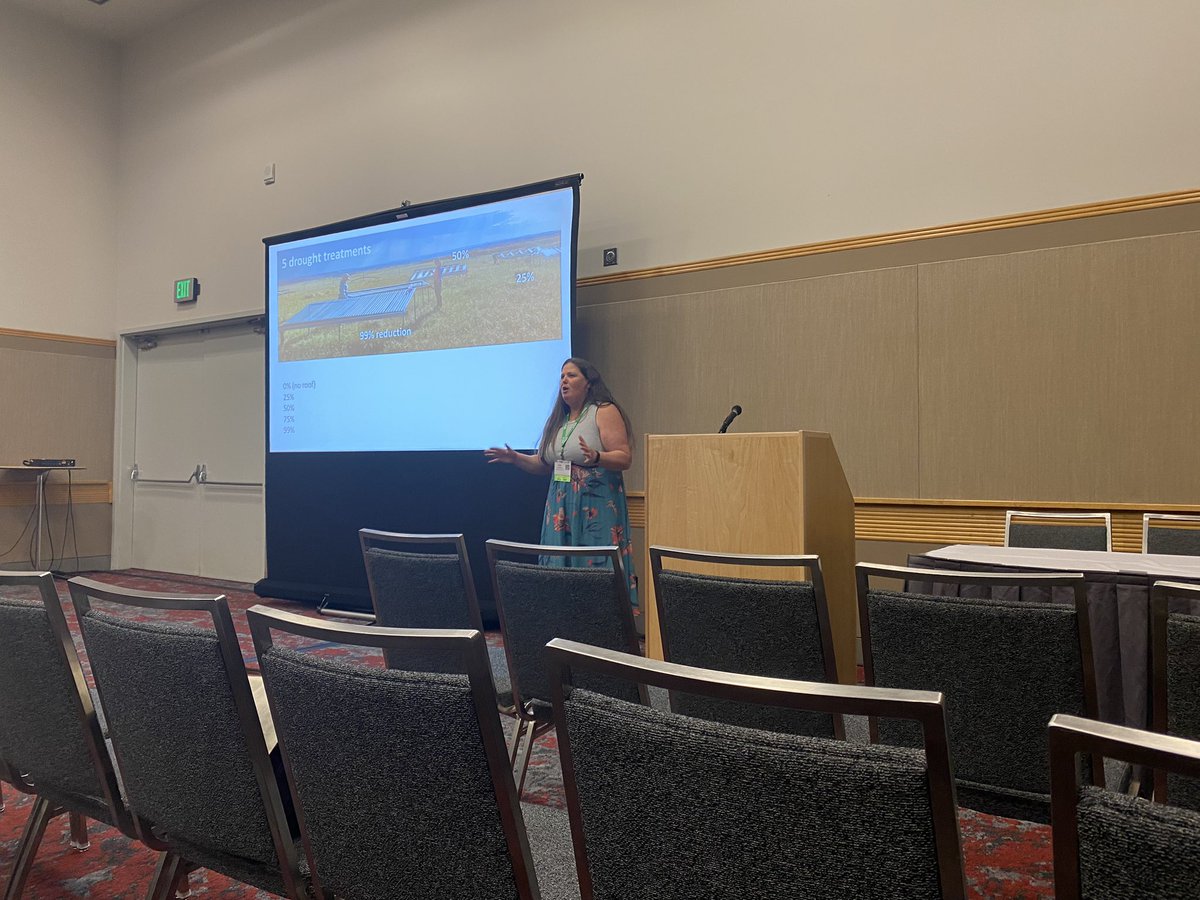 First day at #ESA2023 featured talks from @uncg’s @shota483_IL and @SallyKoerner on food chain dynamics and rangeland drought impacts 🌾🦗