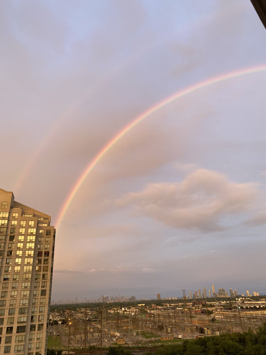 Double rainbow 😍 @weathernetwork #ShareYourWeather #ONwx #Toronto