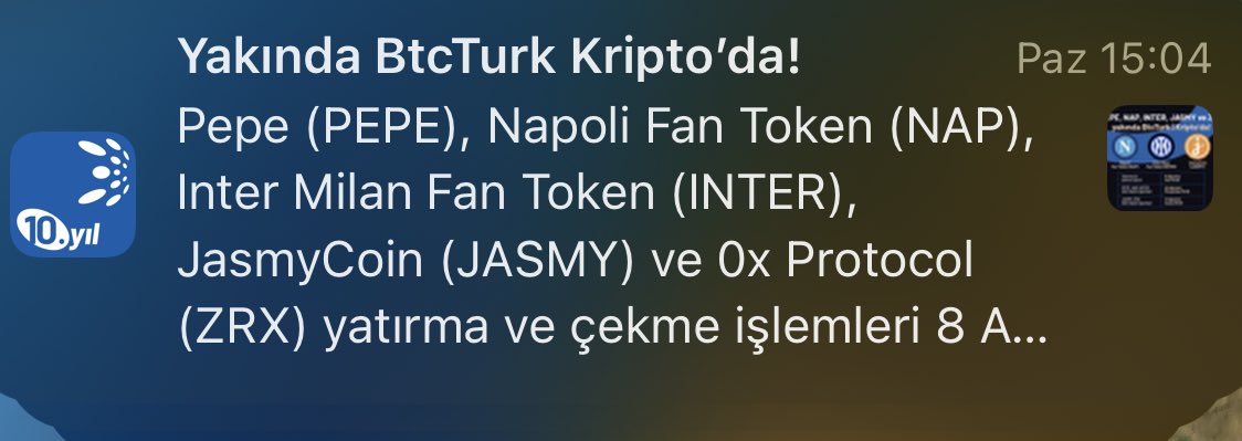 Bu @btcturkprotr @BtcTurkDestek ten sakın #pepecoin #pepe almayın. Neden mi? Bugun yarin pepe nin yukarı patlamasıyla, pepe daha @btcturkprotr te olmamış olacak ve siz hepiniz tepeden alacaksınız. @keremtibuk senden kripto borsası değil anca exchange office olur. #btc #eth #bnb