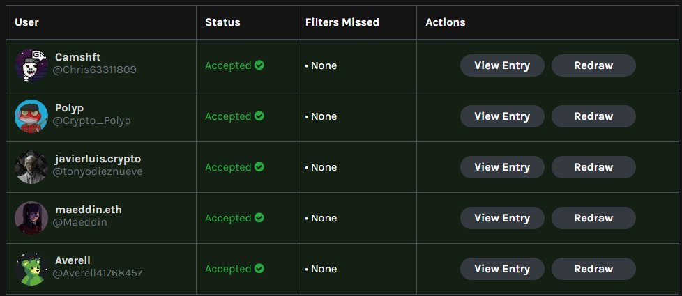 Shadow Quest 🃏 (@shadowquest_nft) on Twitter photo Shadows!
We have our FFN Key Winners🏆
• <a href="/Chris63311809/">Camshft</a> - Soul Key
• <a href="/Crypto_Polyp/">Polyp</a> - Large Key
• <a href="/tonyodieznueve/">javierluis.crypto</a> - Large Key
• <a href="/Maeddin/">maeddin.eth</a> - Medium Key
• <a href="/Averell41768457/">Averell</a> - Medium Key
Submit Ticket in #Discord with Wallet Details
#nfts
#nftgiveaways
#nftcollectors
#TRIBE Shadows!
We have our FFN Key Winners🏆
• <a href="/Chris63311809/">Camshft</a> - Soul Key
• <a href="/Crypto_Polyp/">Polyp</a> - Large Key
• <a href="/tonyodieznueve/">javierluis.crypto</a> - Large Key
• <a href="/Maeddin/">maeddin.eth</a> - Medium Key
• <a href="/Averell41768457/">Averell</a> - Medium Key
Submit Ticket in #Discord with Wallet Details
#nfts
#nftgiveaways
#nftcollectors
#TRIBE