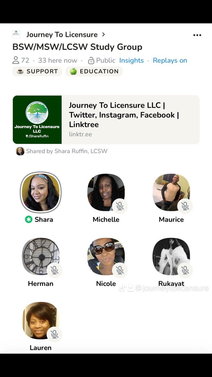 SharaRuffin's tweet image. “🎉 72 Social Workers united on Clubhouse for our study community session! Serving the community, one gathering at a time. #SocialWork #CommunityEngagement #socialworkertwitter