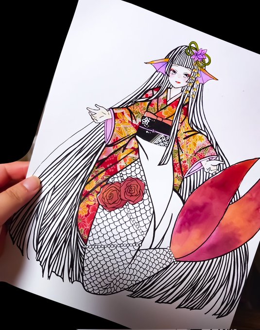 「hair flower head fins」 illustration images(Latest)