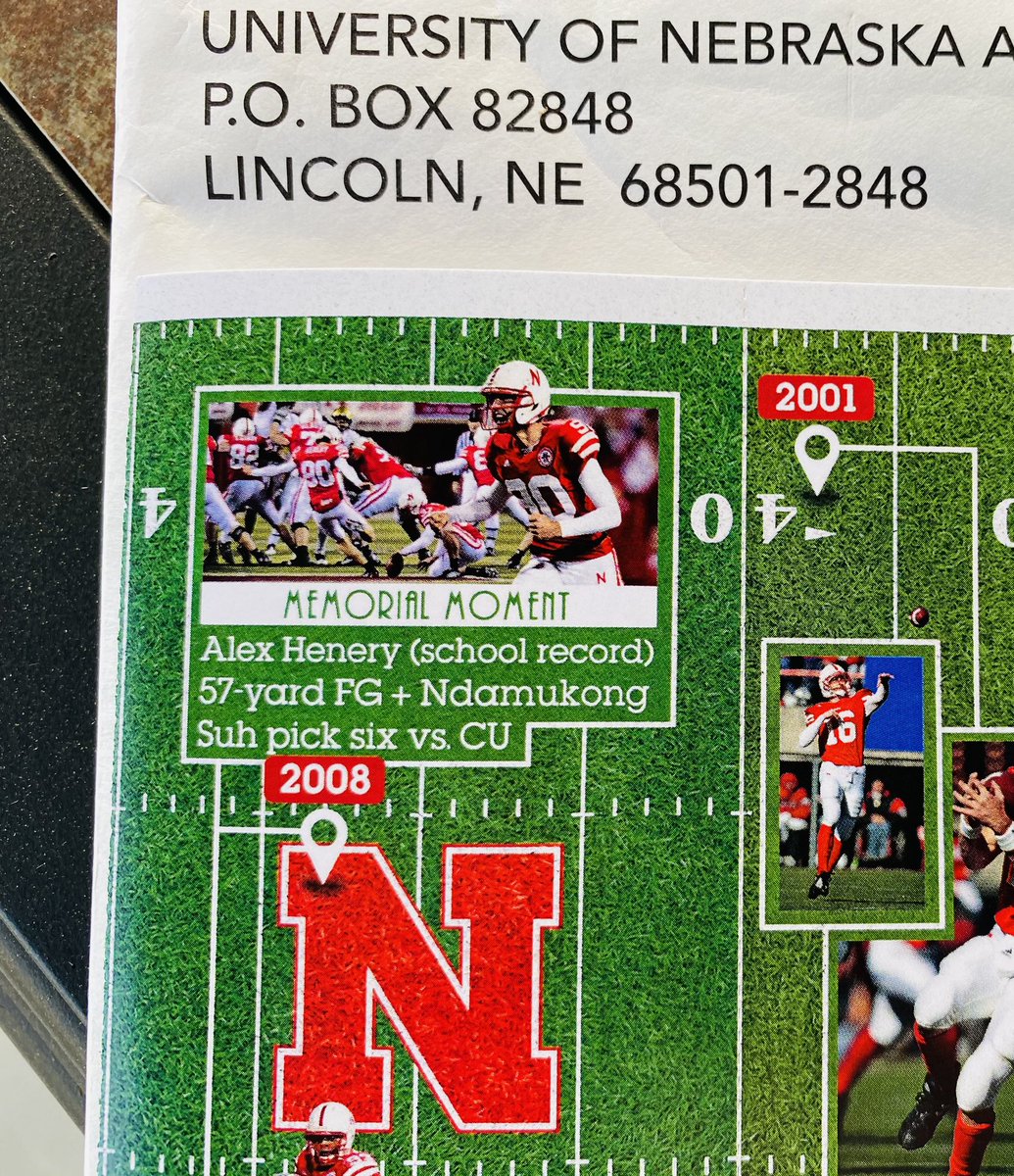 Our football tickets arrived in the mail today. Go Huskers! And for those who are wondering : 1. Yes, I still get paper tickets. 2. Yes, I have totally drank the Rhule-aid. Go Big Red! #Huskers #GoBigRed @HuskerFBNation