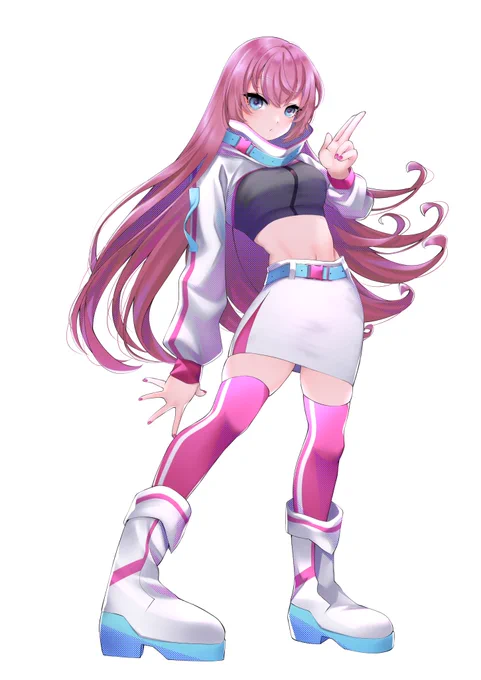 いずみきよまるさんのルカさん!ビシッとポーズを取る、クール&ビューティーな雰囲気が素敵だホー(*'艸`*)【】 #piapro #巡音ルカ