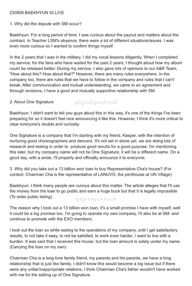 AyaMera18's tweet photo. English translation of BBH ig live

Credits to qtpiebyunbaek
 #WeStandWithBaekhyun https://t.co/mDT2Hxz3OM