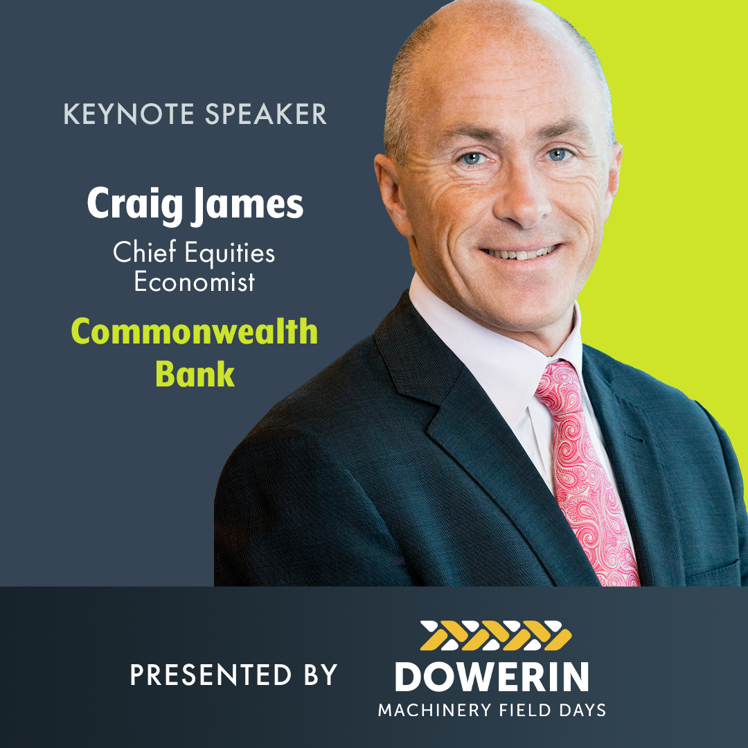 Dowerin Machinery Field Days (@dowerinfieldday) on Twitter photo Hear expert insights from renowned Commonwealth Bank Chief Equities Economist Craig James on the influences and outlooks impacting the #FutureofFarming at the #BringingDowerinDowntown Lunch.
Tuesday 29 August.
 BOOK NOW! - dowerinfielddays.com.au/tickets/1 Hear expert insights from renowned Commonwealth Bank Chief Equities Economist Craig James on the influences and outlooks impacting the #FutureofFarming at the #BringingDowerinDowntown Lunch.
Tuesday 29 August.
 BOOK NOW! - dowerinfielddays.com.au/tickets/1