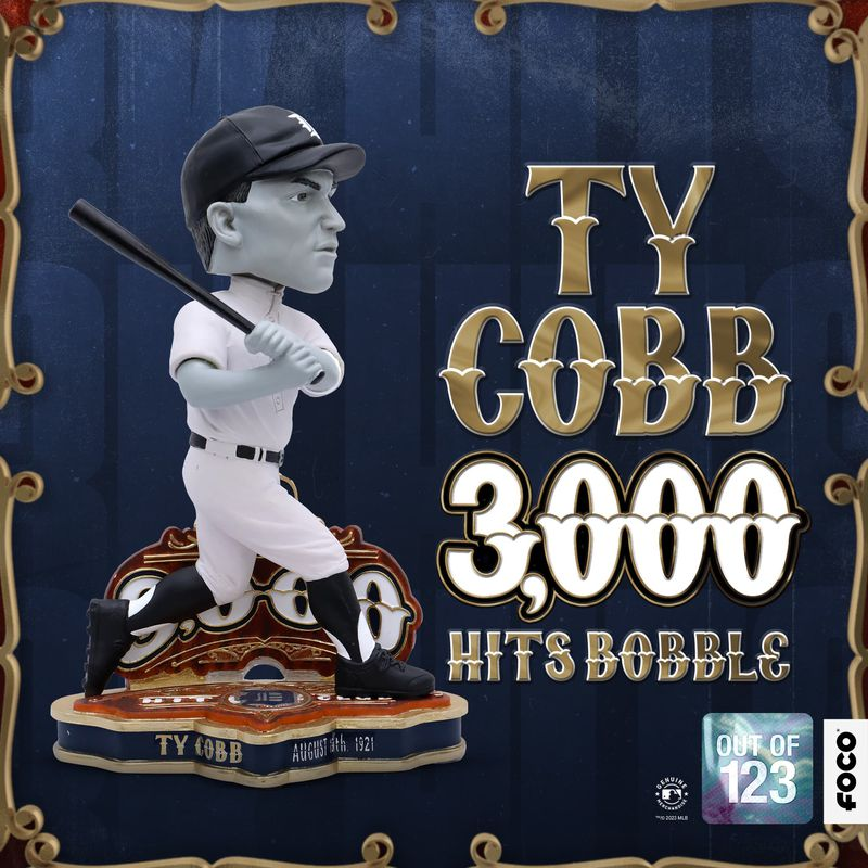 the great Ty Cobb retired from mlb 95 years ago , in 2023 one can get a Ty Cobb bobble head