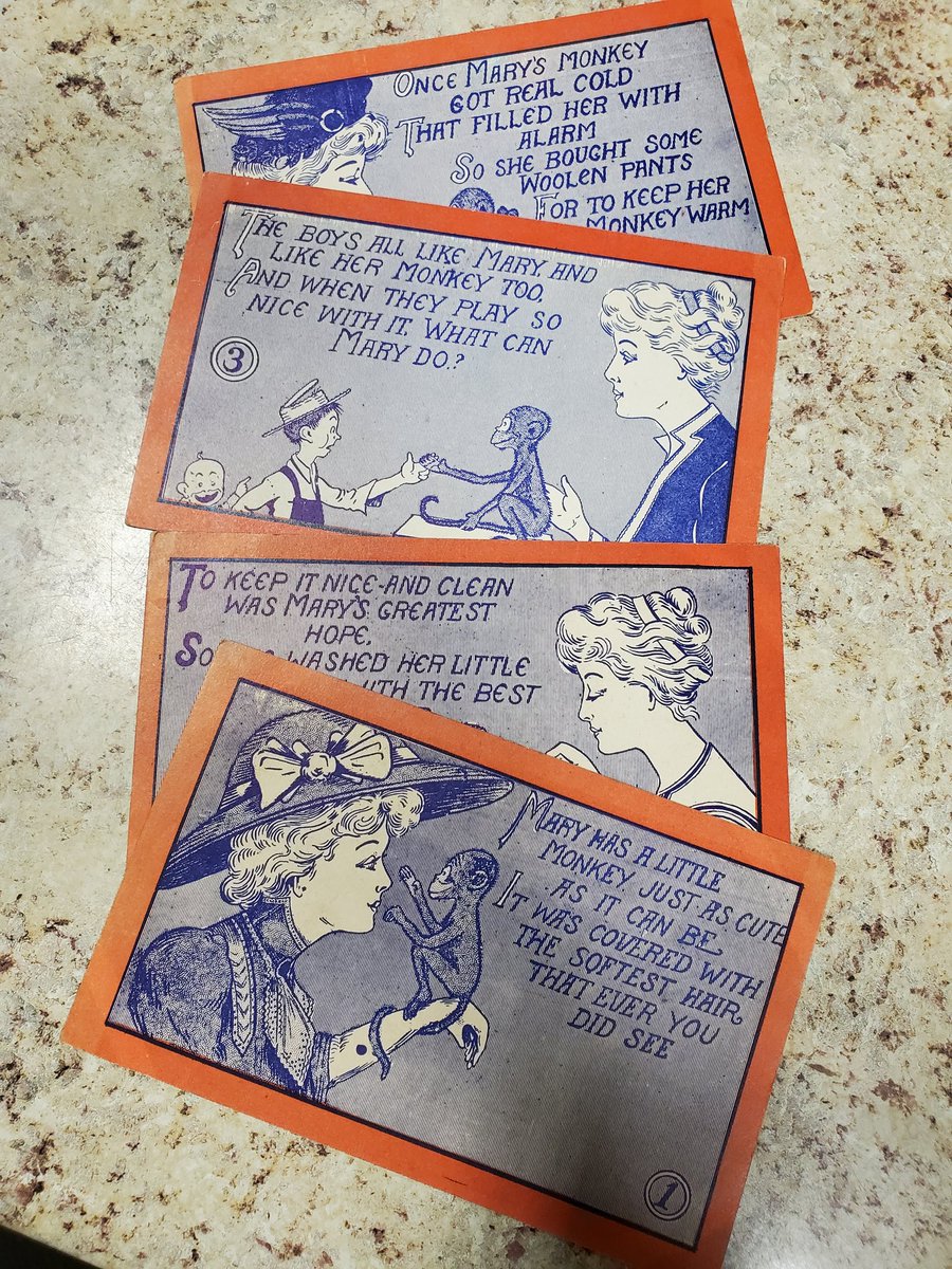 The naughtiest case <a href="/FarmAntiques/">FarmAntiques</a> has new arrivals - including a series of Mary and her little monkey! 😳😊 Booth #26, red light case 😉

#redlightdistrict #risqué #naughtycollection #whyc #fargofinds #antiques #vintage #antiquemall #seeyouatthefarm #vintageshop