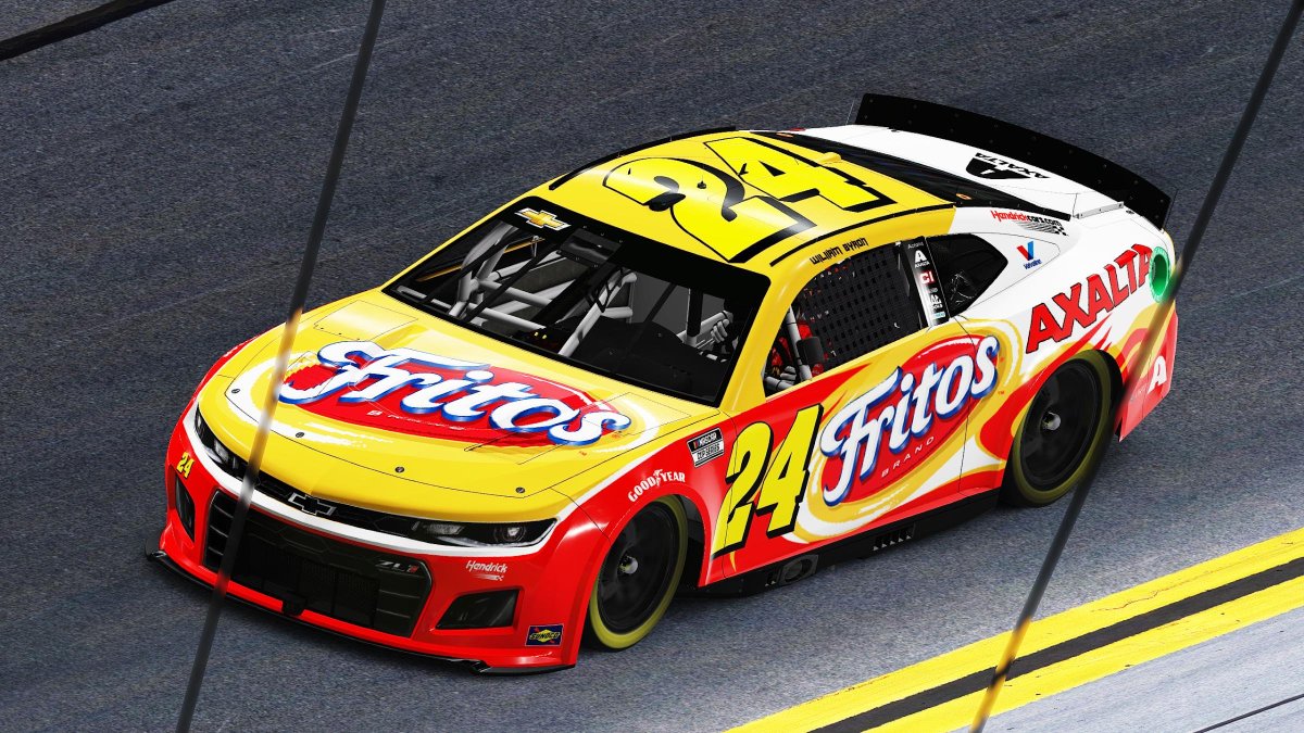 AledamC92Crew's tweet photo. Made this over a year ago...
(15 months to be exact)
Did I cook or nah?
#iRacing #NASCAR #eNASCAR #Concept #GraphicDesign #HeyLefty @WilliamByron @TeamHendrick @OfficialFritos https://t.co/mnU111VK0t