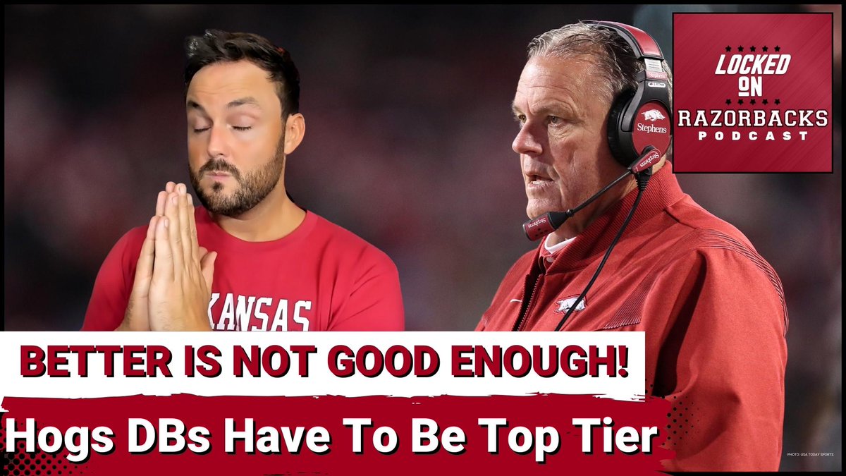 Locked on Razorbacks (@lockedonhogs) on Twitter photo EPISODE 822: Arkansas can't just have an "improved" secondary, it has to be much better
Which is the team that I fear the most on this year's football schedule?
Truly a HOGS BY 90 performance!
<a href="/LockedOnHogs/">Locked on Razorbacks</a>
WATCH: youtu.be/WI70FeUrJCE EPISODE 822: Arkansas can't just have an "improved" secondary, it has to be much better
Which is the team that I fear the most on this year's football schedule?
Truly a HOGS BY 90 performance!
<a href="/LockedOnHogs/">Locked on Razorbacks</a>
WATCH: youtu.be/WI70FeUrJCE