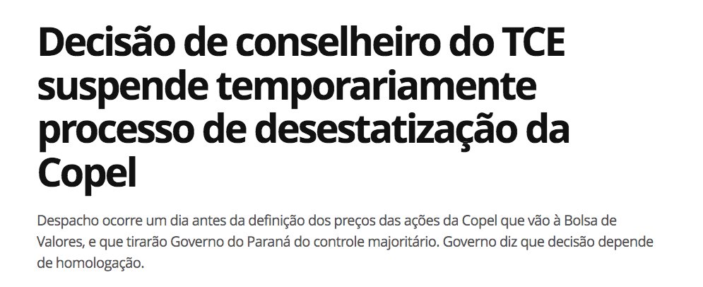 matnobrega's tweet photo. URGENTE: TCE acaba de SUSPENDER temporariamente PRIVATIZAÇÃO DA COPEL.

Modéstia à parte, o relatório que liberamos hoje à tarde já previa essa possibilidade e alertava nossos assinantes sobre o acontecimento.

Segue o fio.. https://t.co/WBhrMNDfbf